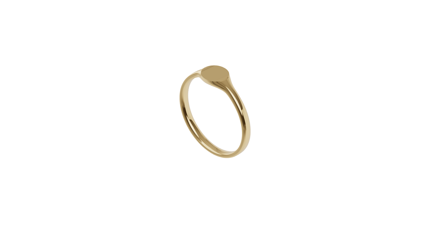 Circa Gold Signet 9ct Yellow Gold - UK Ring Size L